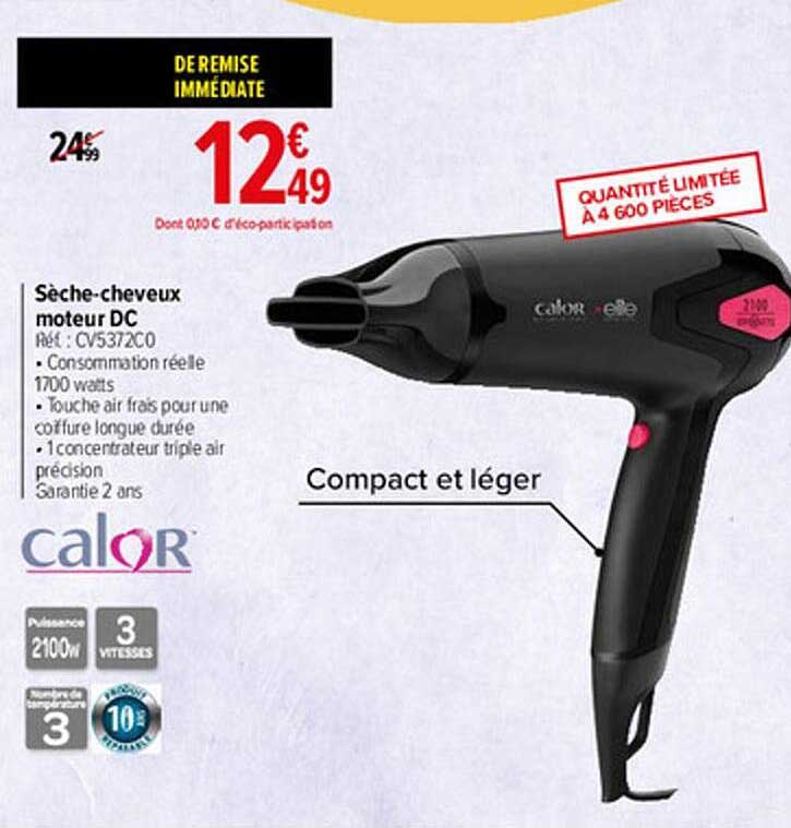 sèche-cheveux moteur dc calor
