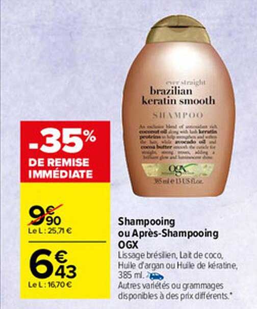 shampooing ou après-shampooing ogx