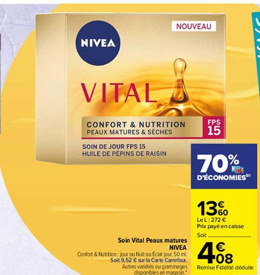soin vital peaux matures nivea