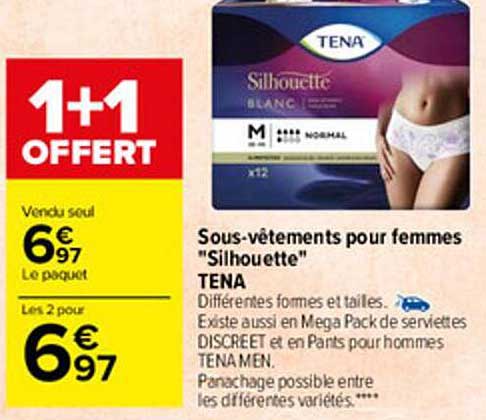sous-vêtements pour femmes "silhouette" tena