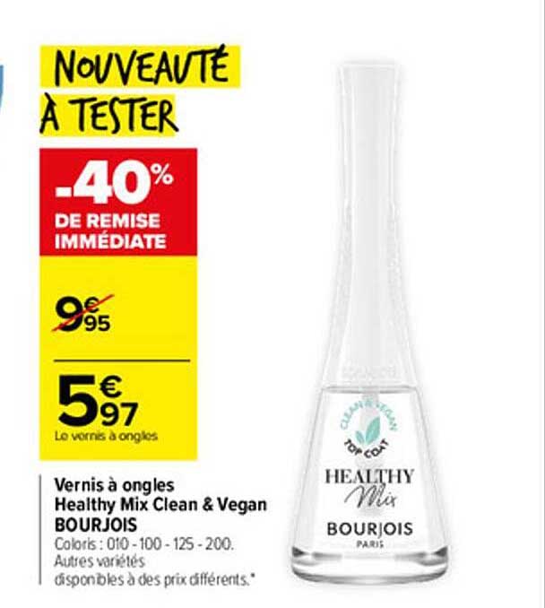 vernis à ongles healthy mix clean & vegan bourjois