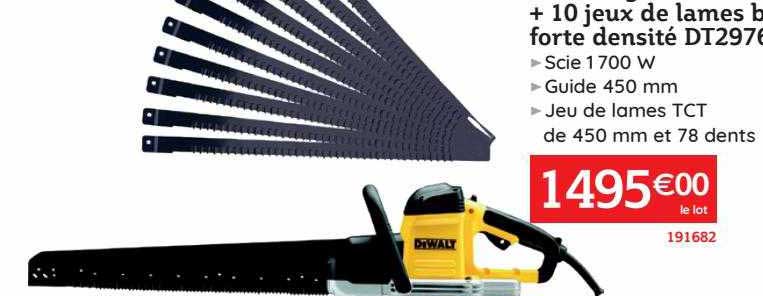 10 jeux de lames forte densité dewalt