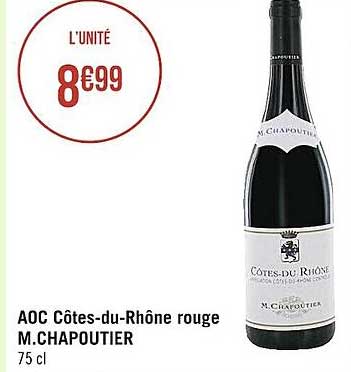 aoc côtes-du-rhône rouge m.chapoutier
