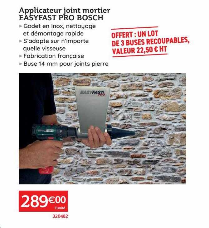 applicateur joint mortier easyfast pro bosch