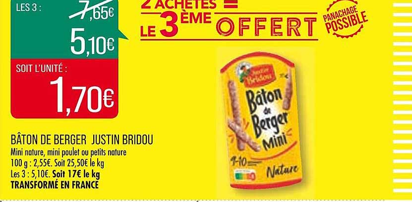 bâton de berger justin bridou