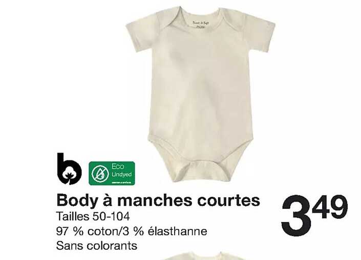 body à manches courtes