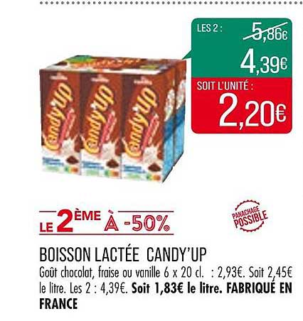 boisson lactée candy'up