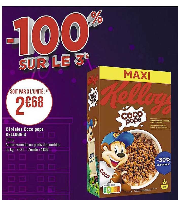 céréales coco pops kellogg's