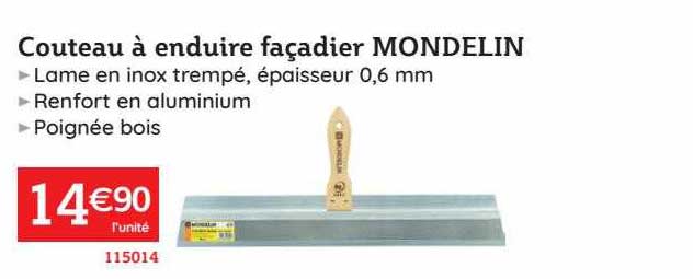 couteau à enduire façadier mondelin