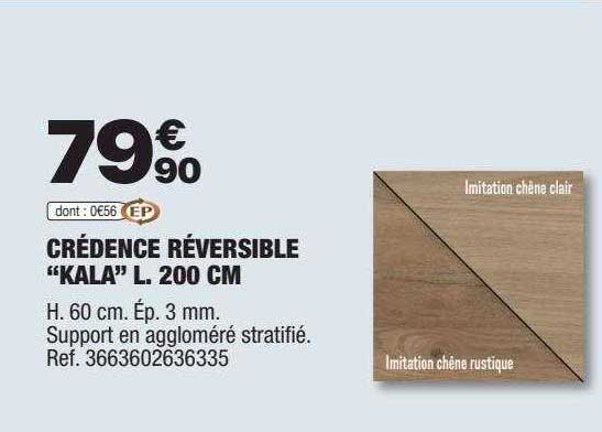 crédence réversible "kala" l. 200 cm