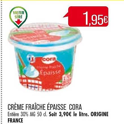 Crème Fraîche épaisse Cora