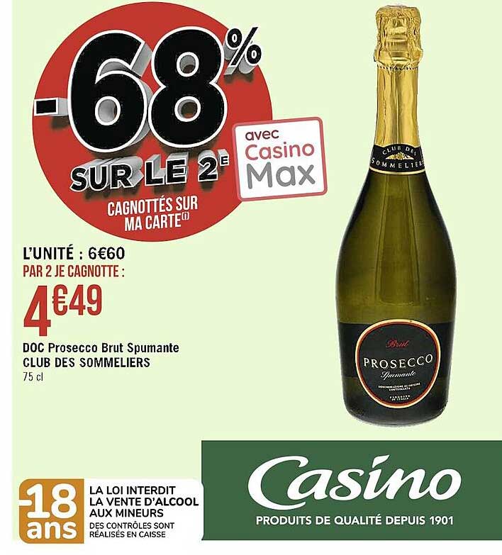 Doc Prosecco Brut Spumante Club Des Sommeliers