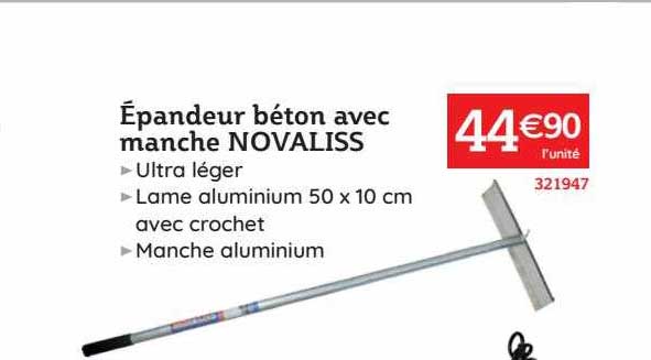 épandeur béton avec manche novaliss