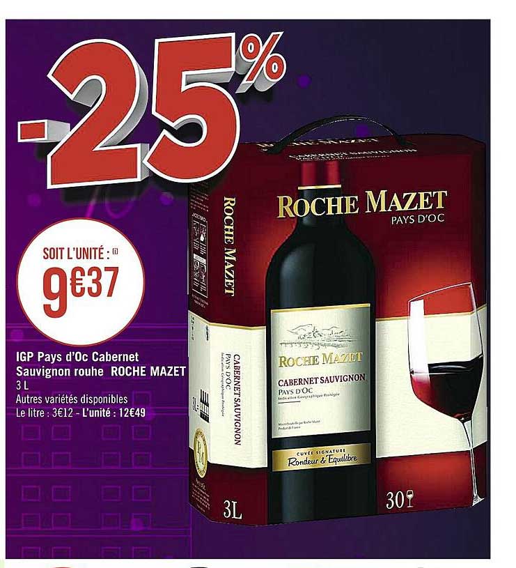 igp pays d'oc cabernet sauvignon rouhe roche mazet