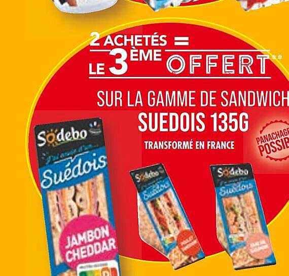 la gamme de sandwich suédois 135g