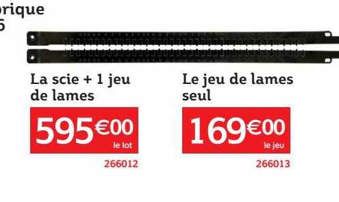 la scie + 1 jeu de lames, le jeu de lames seul