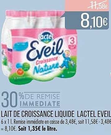 Lait De Croissance Liquide Lactel éveil