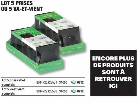 lot 5 prises ou 5 va-et-vient