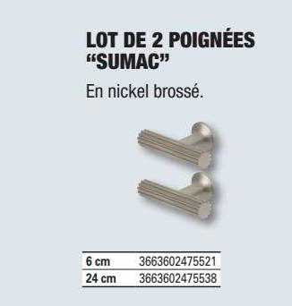 Lot De 2 Poignées "sumac"