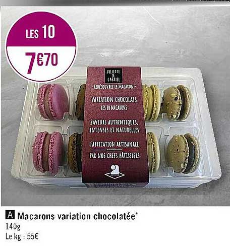 macarons variation chocolatée