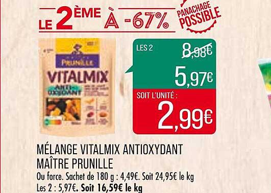 mélange vitalmix antioxydant mâtre prunille
