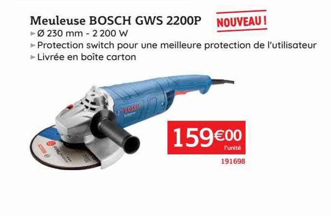 meuleuse bosch gws 2200p