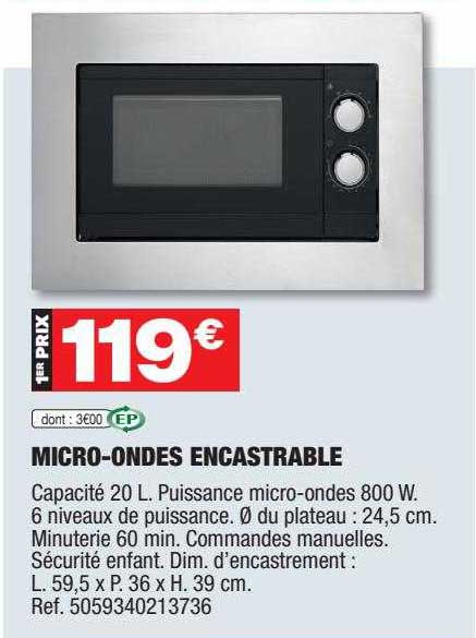 micro-ondes encastrable