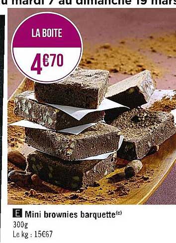 Mini Brownies Barquette