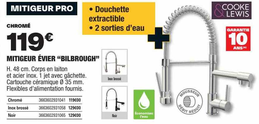 Mitigeur évier "bilbrough" Cooke & Lewis