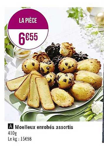 moelleux enrobés assortis