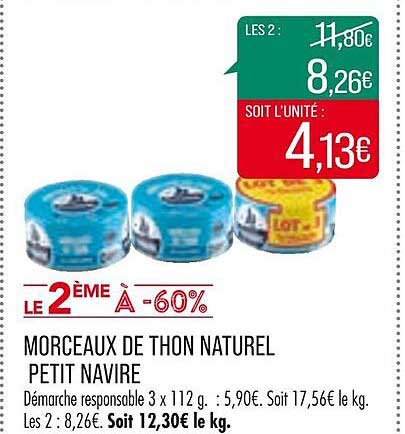 Morceaux De Thon Naturel Petit Navire