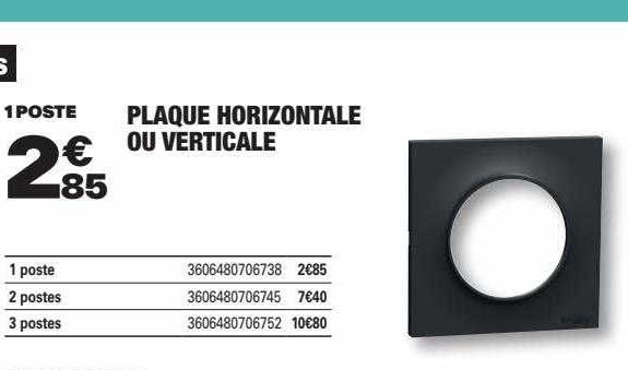 plaque horizontale ou verticale