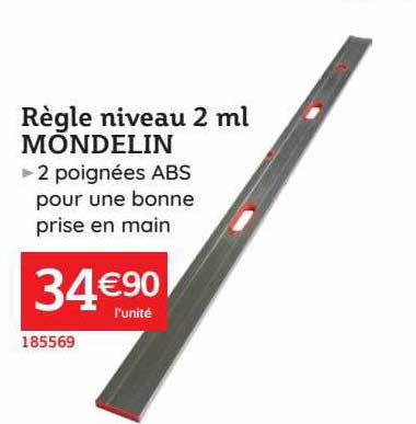 règle niveau 2ml mondelin