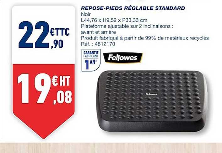 repose-pieds réglable standard fellowes