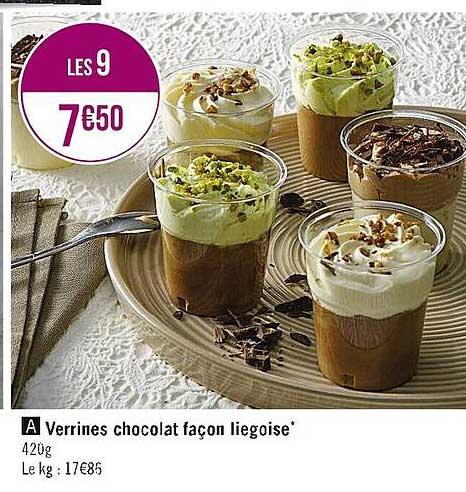 verrines chocolat façon liégoise
