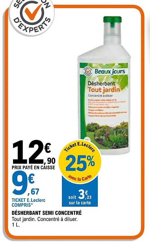 désherbant semi concentré beaux jours