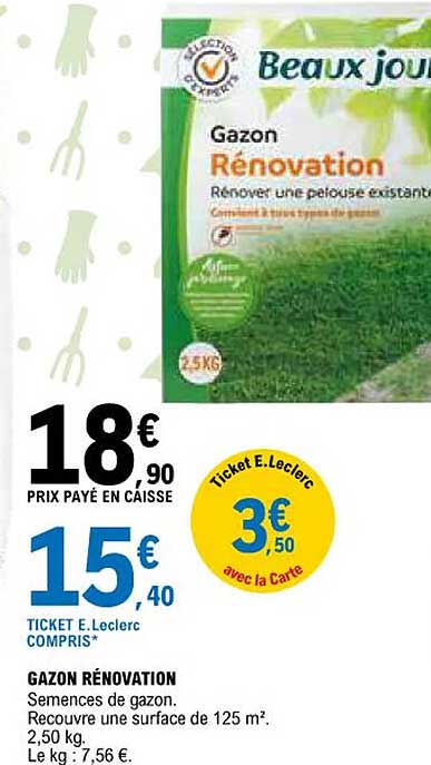 gazon rénovation beaux jours