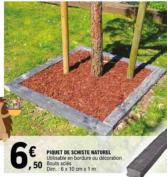 piquet de schiste naturel