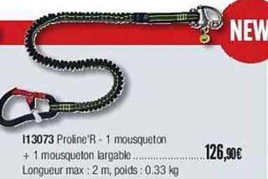 13073 proline'r - 1 mousqueton + 1 mousqueton largable