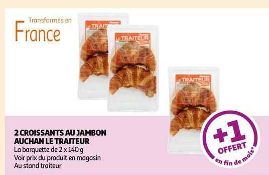 2 Croissants Au Jambon Auchan Le Traiteur