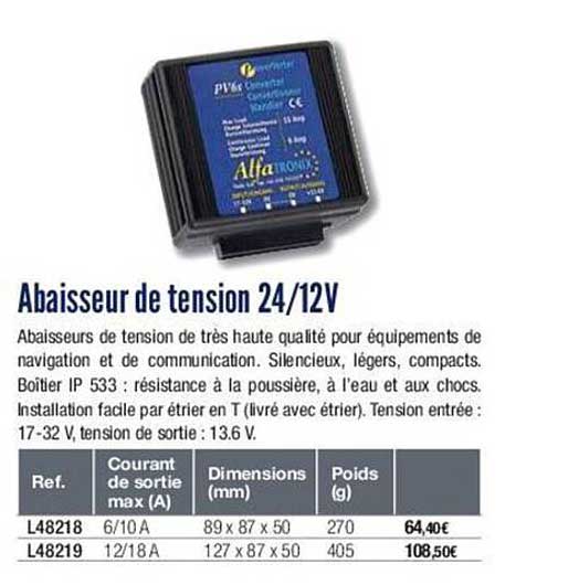 abaisser de tension 24/12v