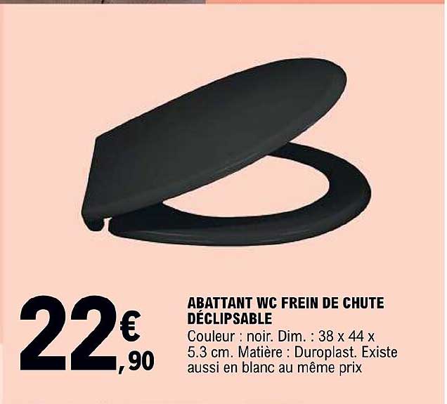 abattant wc frein de chute déclipsable