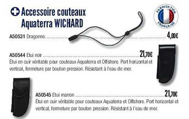 accessoire couteaux aquaterra wichard