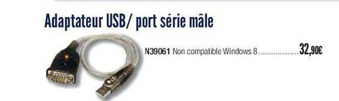 adaptateur usb port série mâle