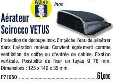 aérateur scirocco vetus