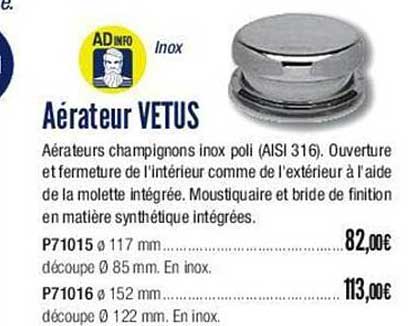 aérateur vetus