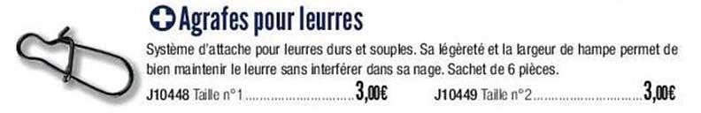 agrafes pour leurres