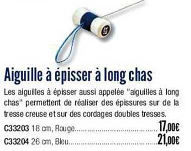 aiguille à épisser à long chas