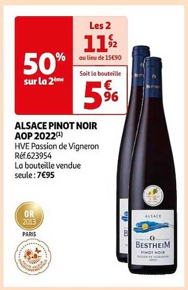 alsace pinot noir aop 2022 hve passion de vigneron