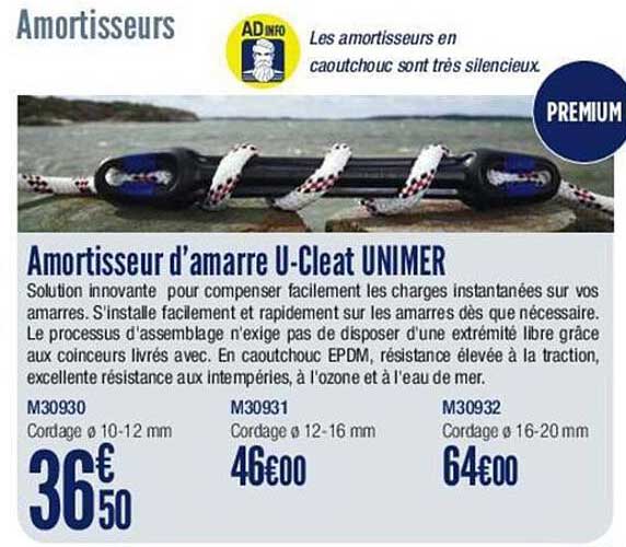 Amortisseur D'amarre U-cleat Unimer